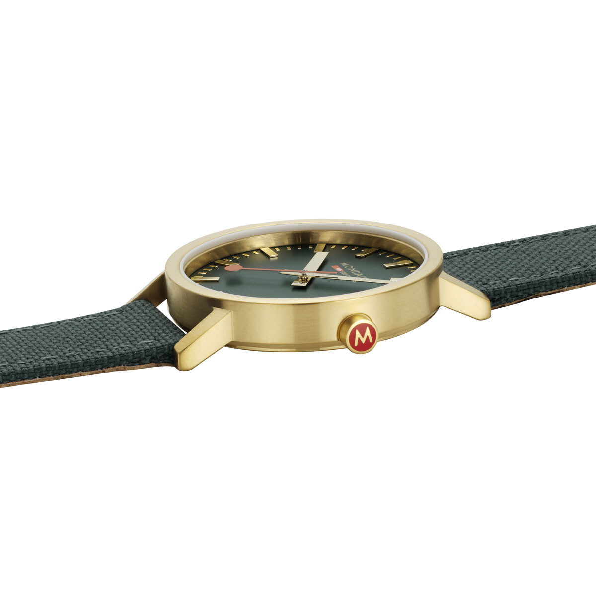 Pre-owned Mondaine Men's Watch Classic Wrist Watch 1 9/16in A660.30360.60sbs Textile