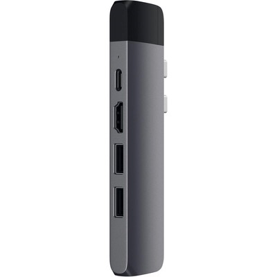 Адаптер-концентратор Satechi USB Type-C Pro с Ethernet для некоторых MacBook Pro/Air, серый