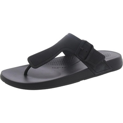Мужские черные босоножки-стринги на мягкой стельке Fitflop 9 Medium (D) BHFO 1089