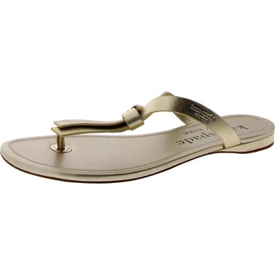 Женские босоножки Knott Gold Slide от Kate Spade New York, 8.5 средний (B, M) BHFO 9037