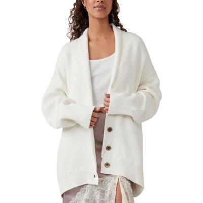 Free People Womens Chamomile Ivory Layering Cardigan Sweater Jacket M BHFO 9894