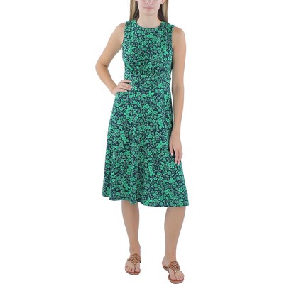 Женское темно-синее платье-сорочка с цветочным принтом London Times Petites 6P BHFO 4018