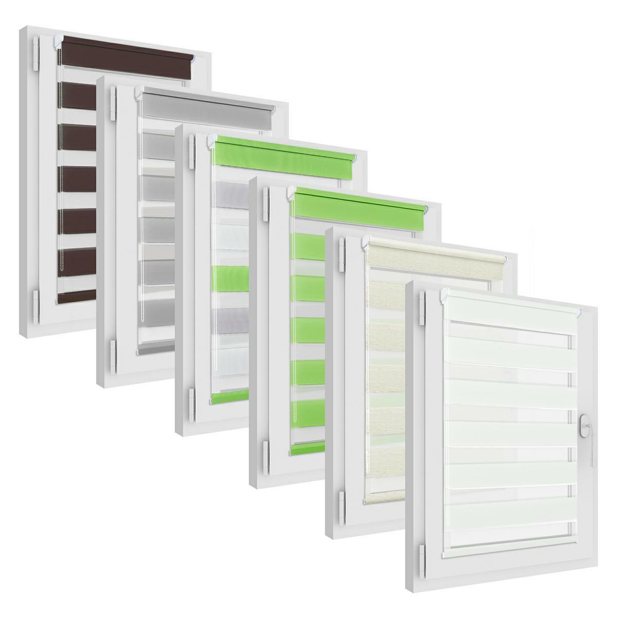 Doppelrollo Rollo für Fenster Klemmfix ohne Bohren Duo Rollo Tür Seitenzugrollo
