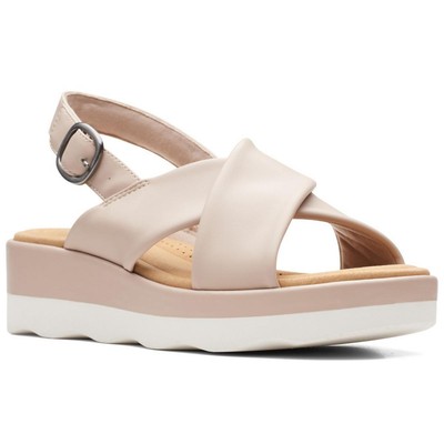 

Женские сандалии на плоской подошве Clarks Clara Cove Comfort с ремешком на пятке BHFO 9972, Clara Cove