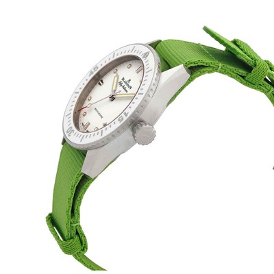 Pre-owned Blancpain Fifty Fathoms Bathyscaphe Automatic White Dial Watch 5100-1127-naha