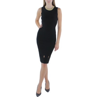 Rachel Rachel Roy Женский черный свитер с вырезом до колен XS BHFO 5604