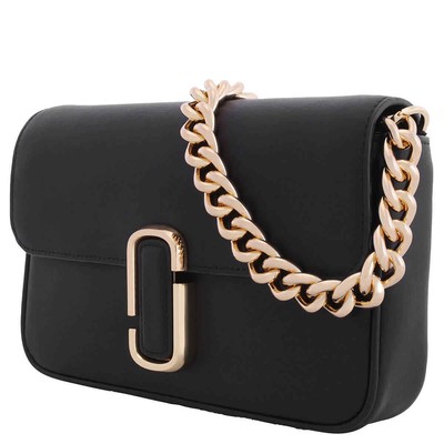 Pre-owned Marc Jacobs The J Marc Shoulder Leather Bag In Black H956l01pf22001