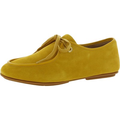 Женские мокасины на плоской подошве из желтой замши Fitflop 5 Medium (B, M) BHFO 2174
