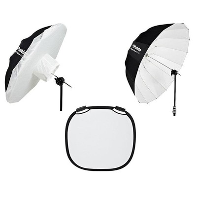Белый зонт Profoto Deep 51, Большой с рассеивателем и большим отражателем