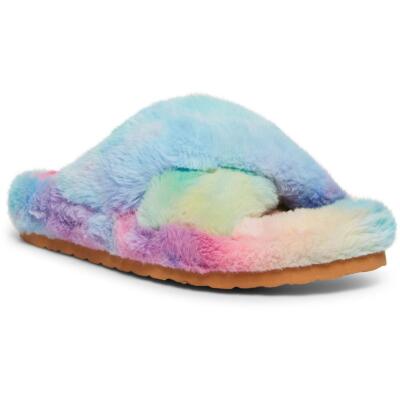 Женские тапочки Steve Madden Fuzed Blue Slides 6 Medium (B,M) BHFO 8803