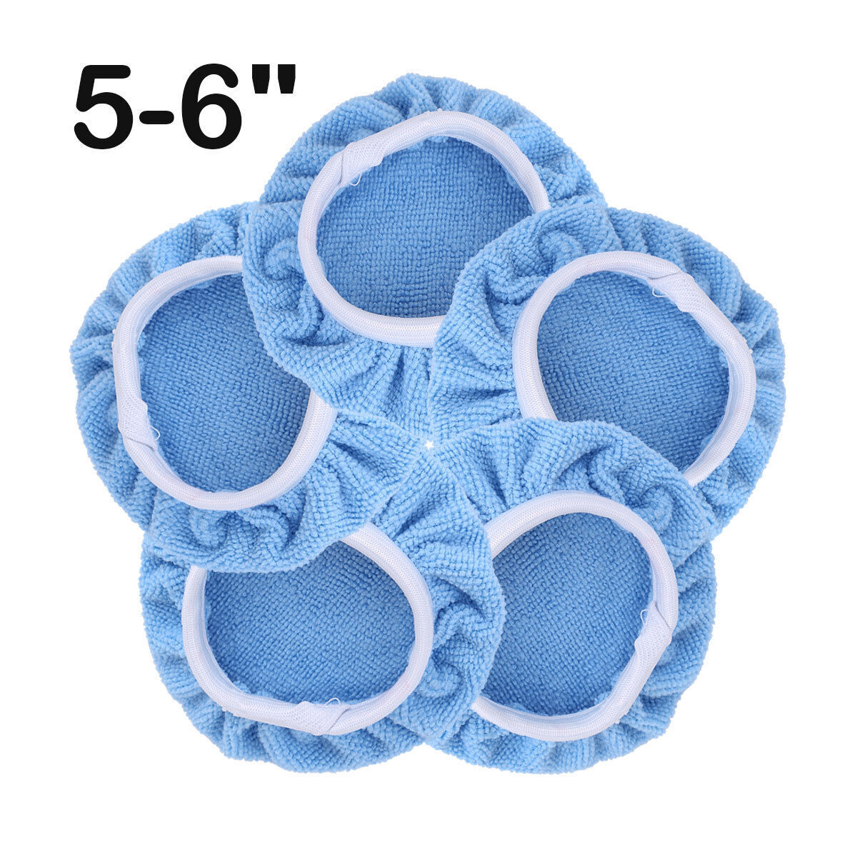 5X Car Wax Polisher Pads Microfiber Polishing Auto Bonnet Waxing Buffing Cover