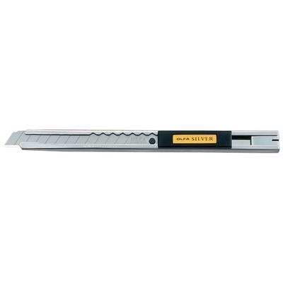 OLFA SVR-1 Silver Deluxe Cutter/Blade Snap-Off Utility Knife, 5 1/4'', Silver