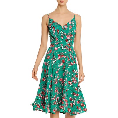 

Женский зеленый короткий сарафан с v-образным вырезом и цветочным принтом Yumi Kim  BHFO 1912, Emerald