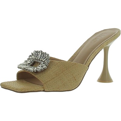 INC Womens Briena Tan Slip On Open Tow Heels 8.5 Medium (B,M) BHFO 2214