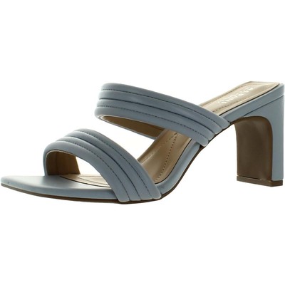 

Alfani Женские синие кожаные туфли на блочном каблуке Stantonn 6 Medium (B,M) BHFO 9691, Soft blue leather