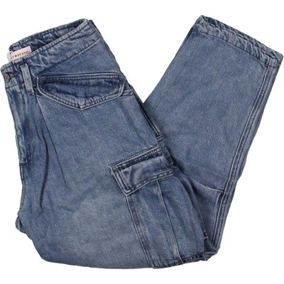 Женские джинсы-карго Lucky Brand Blue Tencel Light Wash Denim 27 BHFO 0396