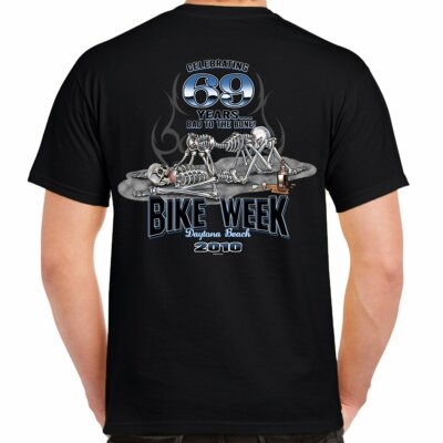 Vintage 2010 Bike Week Daytona Beach 69 Skeletons Offensive