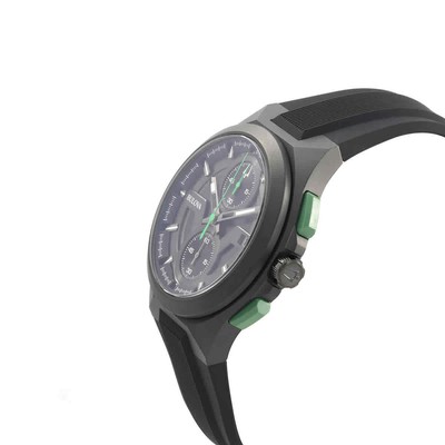 Pre-owned Bulova Maquina Chronograph Quartz Black Dial Men's Watch 98b381