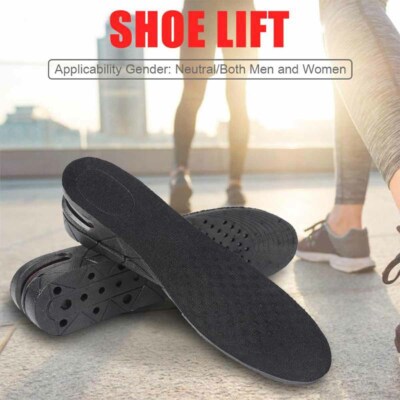 3-Layer 3 inch Height Increase Elevator Insoles Pads Soles Foot Pad Inserts