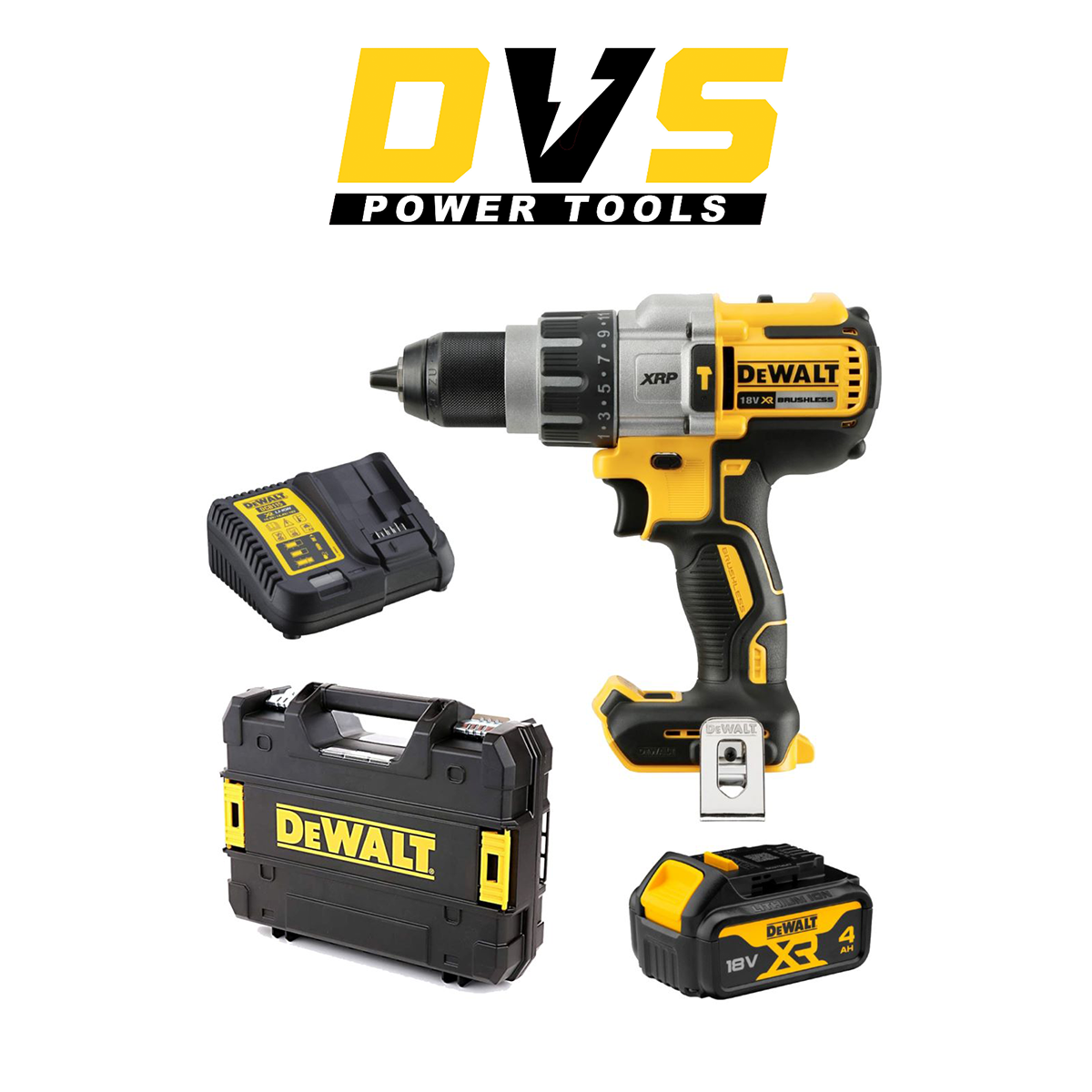 DeWalt DCD996M1 18V 1x4.0Ah XR Li-Ion Cordless Brushless Compact Combi Drill Kit