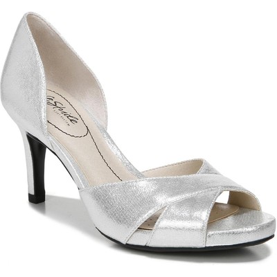 

LifeStride Womens Myonos Shimmer Heels Slip On Dress Sandals Shoes BHFO 4016, Myonos