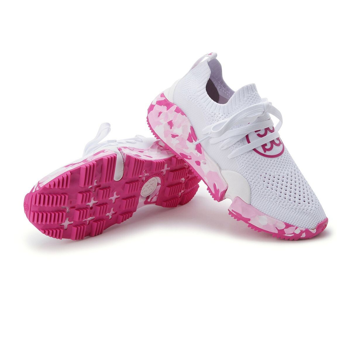 Pre-owned Gfore G/fore  Korea Exclusive Mg4.1 (women) Slip On Comfy Mesh Gym Pink Shoes In White/pink