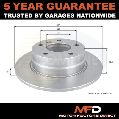Fits BMW 1 Series 2004-2011 1.6 2.0 D + Other Models MFD Rear Brake Disc #1
