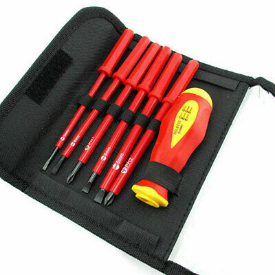 7Pcs 1000V Electricians Hand Screwdriver Set Tool Electrical Fully Insulated