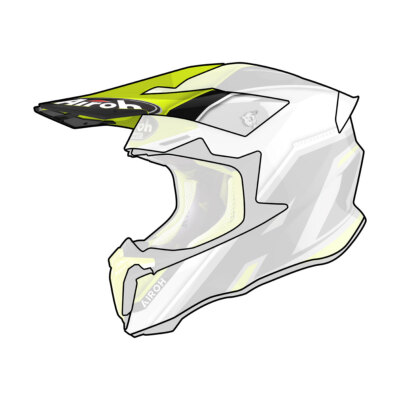 Fernandez Helm AIROH Twist 2.0 Shaken Gelb Poliert