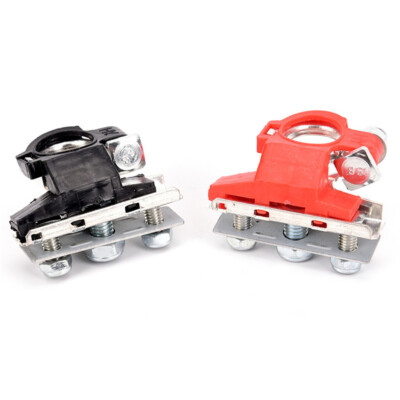 2Pcs Car Battery Terminal Quick Connector Cable Clamp Clips Positive Negative