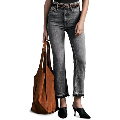Женские расклешенные джинсы Casey Grey Denim с высокой посадкой по щиколотку Rag & Bone 25 BHFO 2273