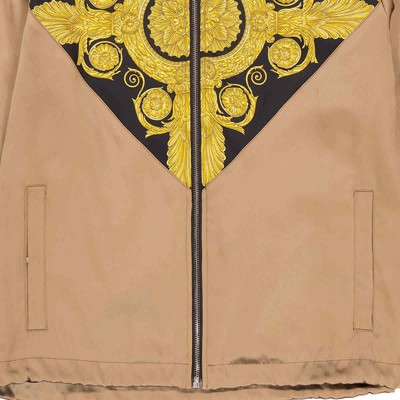 Pre-owned Versace Men's Baroque Print Technical Track Jacket In Multicolor