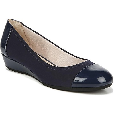 

LifeStride Женские туфли Felina Navy Slpp на танкетке 9,5 средний (B,M) BHFO 1678, Navy lycra/patent, Felina
