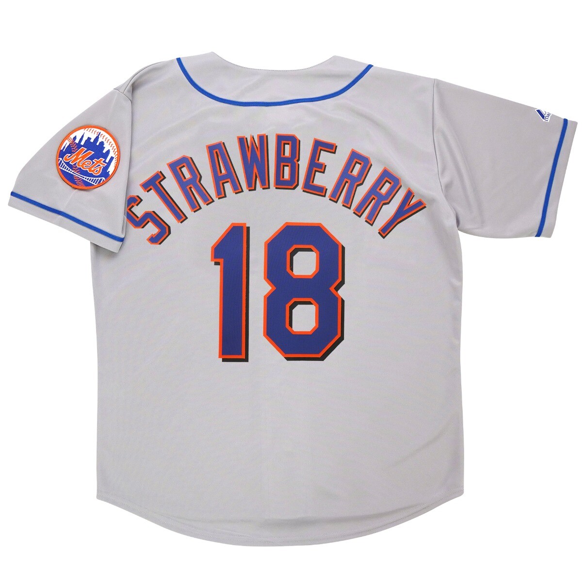 Darryl Strawberry New York Mets Grey Road Jersey w/ Team Patch Men's (S-3XL)