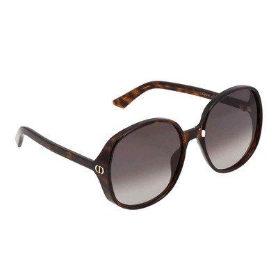 Pre-owned Dior Gradient Smoke Oversized Ladies Sunglasses Ddoll R1u 20a1 Ddoll R1u 20a1 In Gray