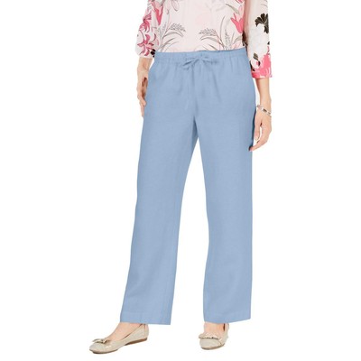 Женские синие тканые брюки с широкими штанинами Charter Club Womens Plus 0X BHFO 2253