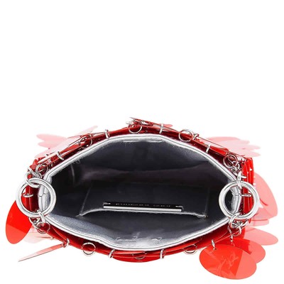 Pre-owned Rabanne Paco  Red Mini Sparkle Discs Shoulder Bag 23pss0094plx108