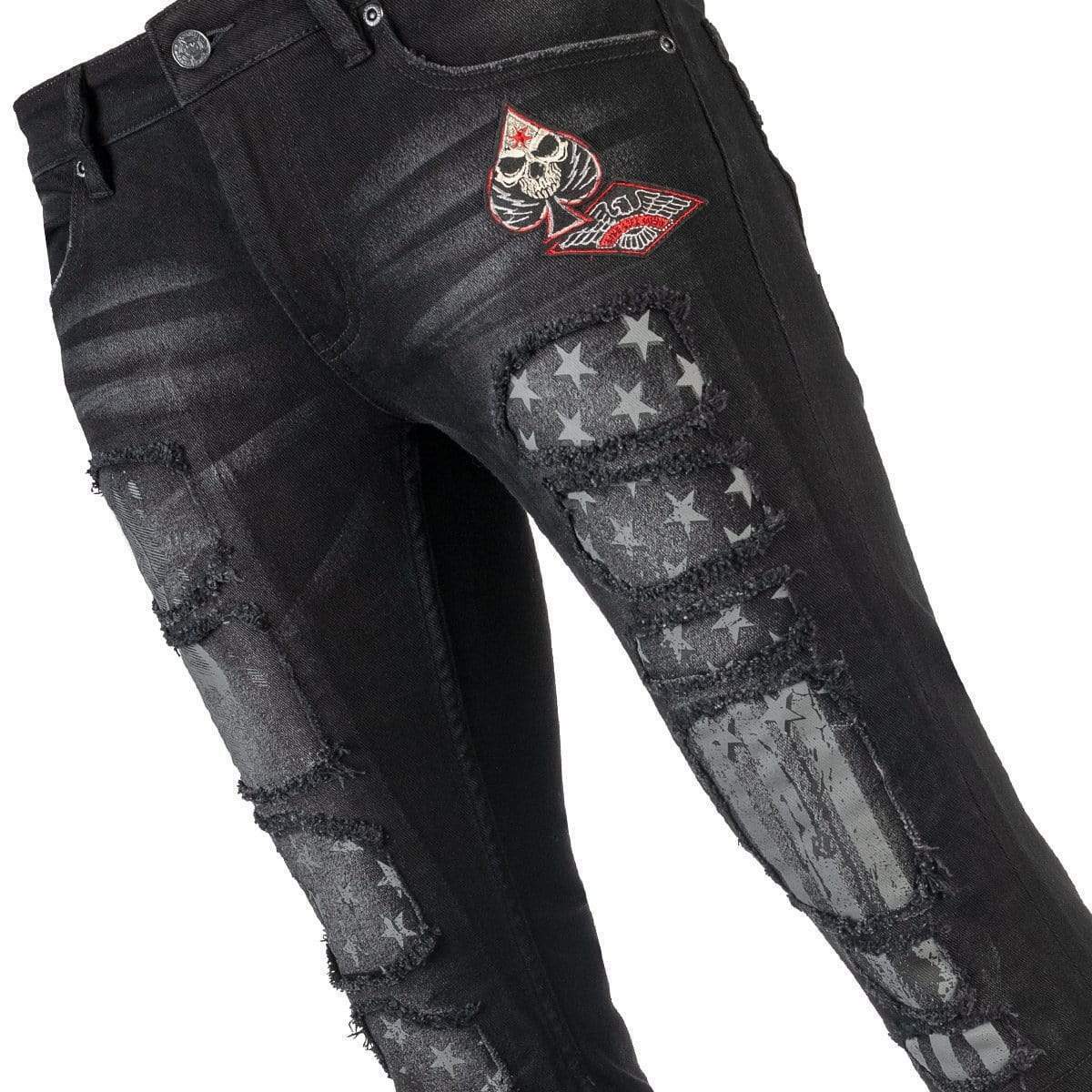 WORNSTAR WORNSTAR BEKLEIDUNG RIVEN PUNK GLAM METALL ROCKER BIKER HOSE