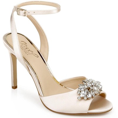 

Jewel Badgley Mischka Женские туфли-лодочки JESSA на шпильках с открытым носком BHFO 7607, JESSA