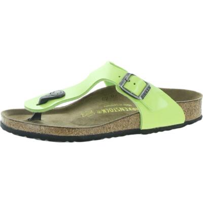 

Зеленые лакированные сандалии без шнуровки Birkenstock для девочек 31 BHFO 3243, Зеленый