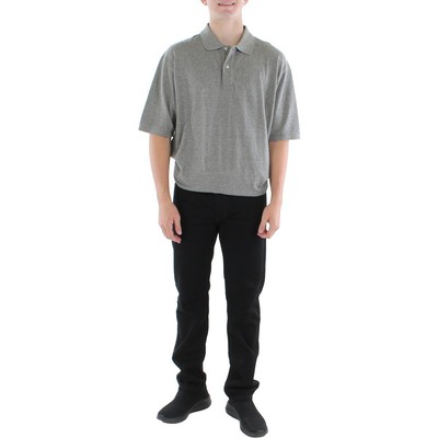 Мужская серая хлопковая футболка-поло с принтом Polo Ralph Lauren Big & Tall 2XLT BHFO 2508