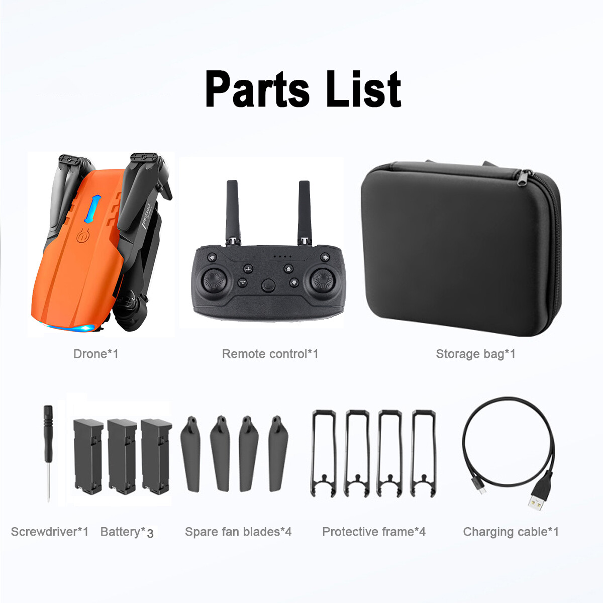 RC Drones Quadcopter GPS Drone Pro 4K Dual Camera WiFi FPV Foldable 3x Batteries