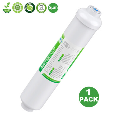 1/4'' Quick Connect T33 Inline Post Carbon Water Filter for RO Fridge Ice-maker