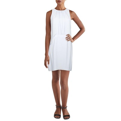 Женское платье-футляр Halston из синего блузона с оборками, 6 BHFO 8151