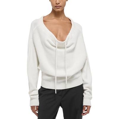 Helmut Lang Womens White Scoop Neck Dolman Sleeve Pullover Sweater M BHFO 5132