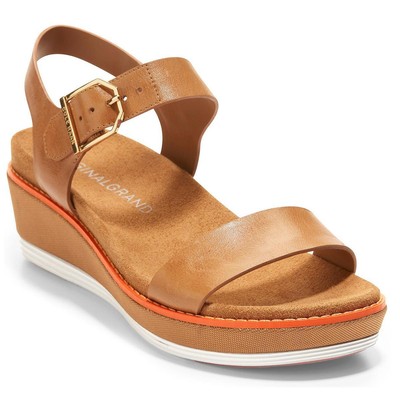 

Cole Haan Женские босоножки OG на танкетке на платформе OG Сандалии с открытой пяткой 8 Средний (B,M) 1113, Pecan leather, OG Flatform Wedge Sandal