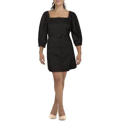 Женское короткое мини-платье-рубашка с пышными рукавами Danielle Bernstein Plus BHFO 8391