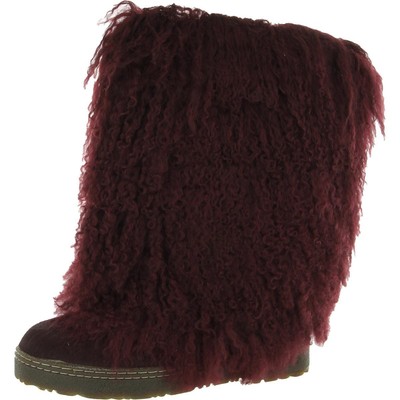 Женские ботинки Bearpaw Boetis II фиолетового цвета до середины икры Shoes 6 Medium (B,M) BHFO 0178
