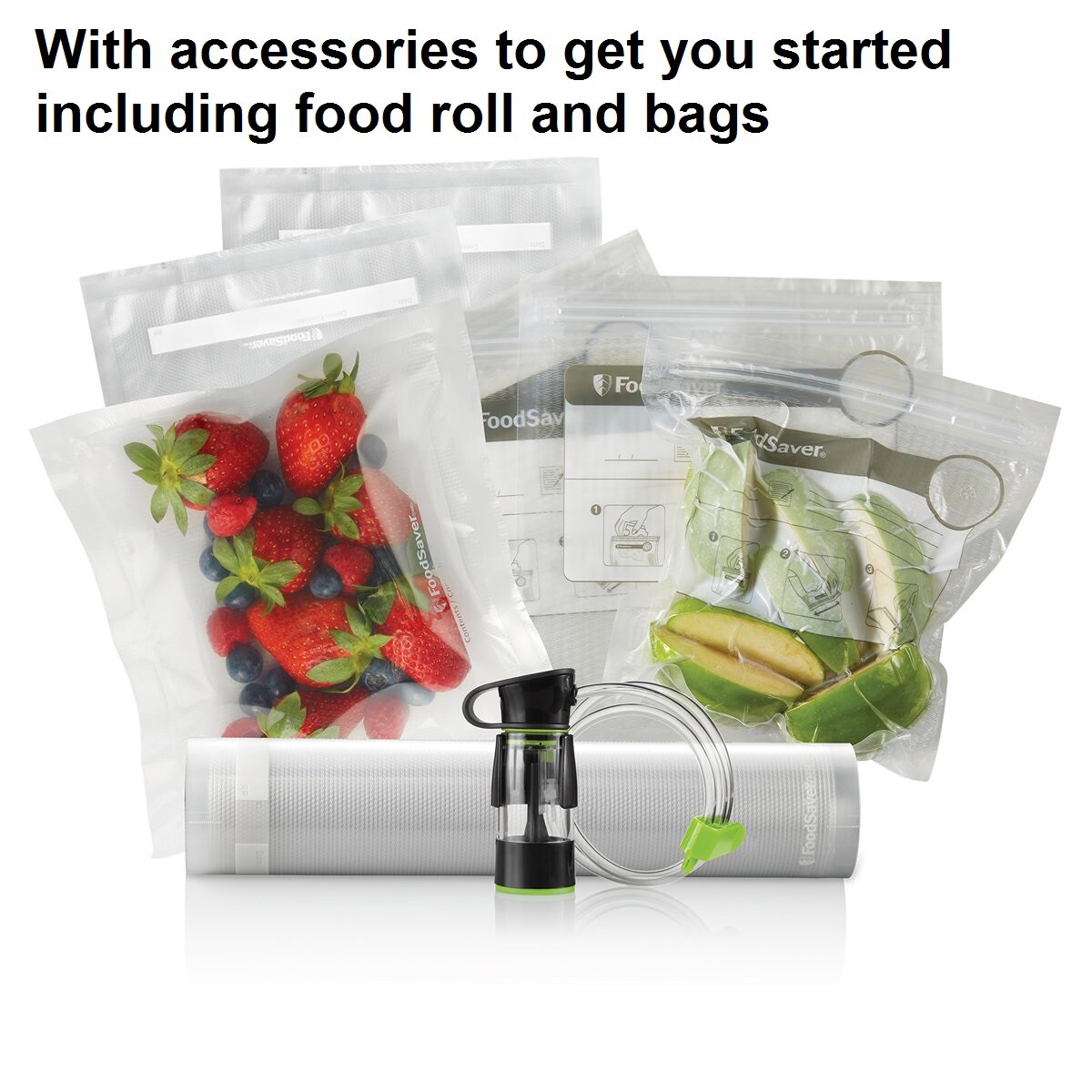 Sunbeam Food Saver Vacuum Sealer Marinate Food Freeze with Reusable