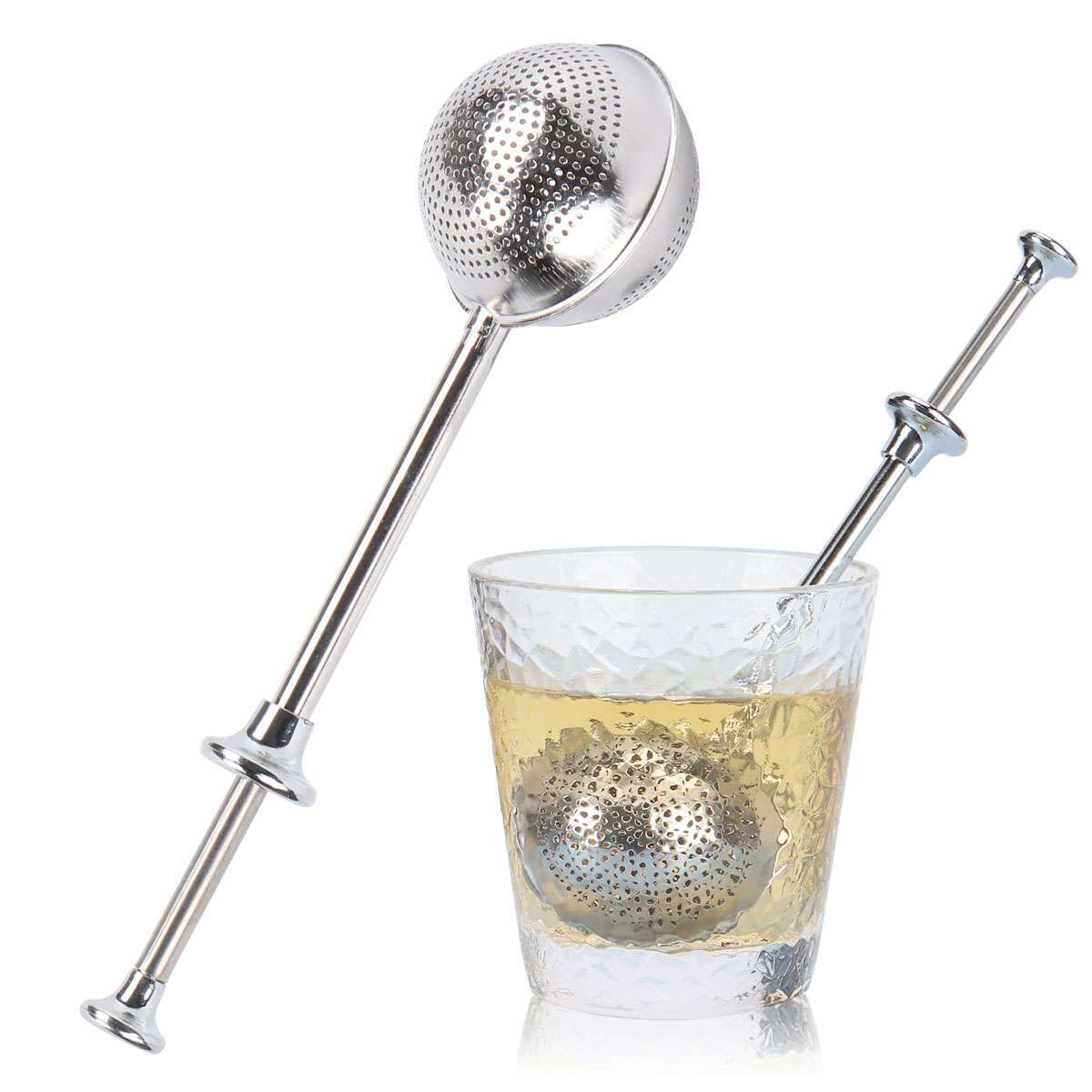 Tea Ball Infusers Long-Handle Stainless Steel Tea Strainer Reusable Tea Diffuser